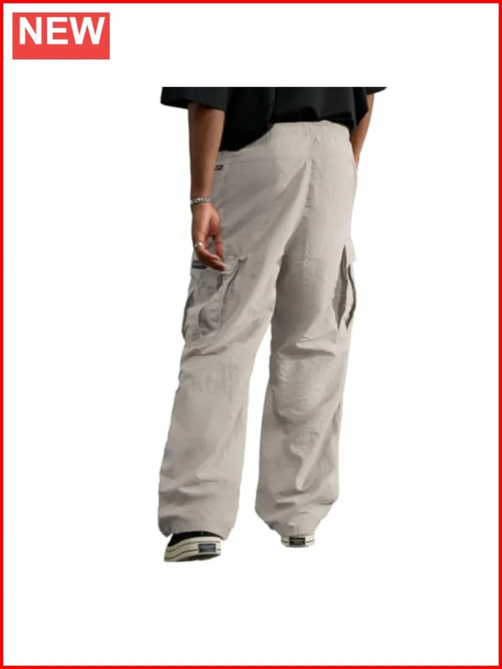 Men's Baggy Cargo Pants Casual Lightweight Waterproof Relaxed Fit